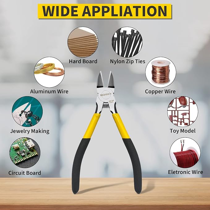 Wire Cutters 10 Pack, 6.5 inch, BOOSDEN Flush Cutters, Spring Loaded Cutting - Image 4