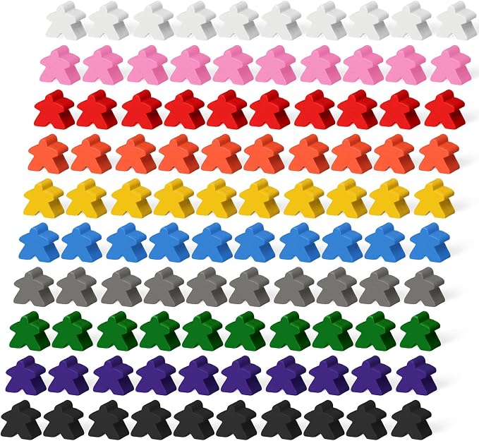 Arrowbash 200 Pcs Wooden Meeples Multi Color Meeples Pieces Family Games by Arrowbash