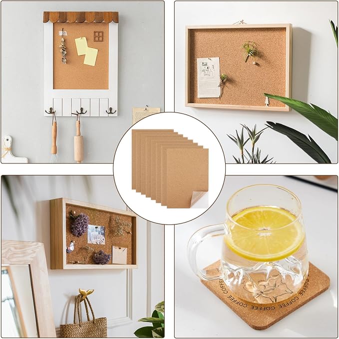 8 PCS Self Adhesive Cork Sheets, 11.8 x 8.3 Inch 1mm Thick Cork Backing Sheets - Image 7