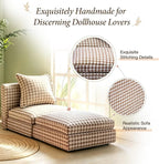 iLAND Dollhouse Furniture Sectional Dollhouse Couch Set, Miniature Furniture - Image 2