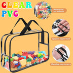 8 Packs Large Toy Storage Bags, Reusable Clear PVC Board Game Storage, Toy - Image 3