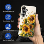 for Samsung Galaxy S25 FE Case, Sunflowers Bees Pattern Glossy 2 in 1 - Image 5