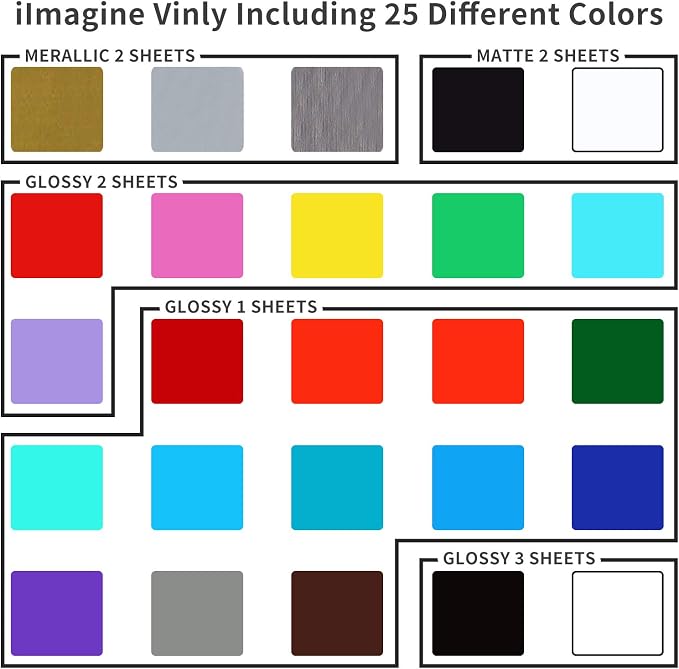 Permanent Vinyl, 40 Pack Permanent Adhesive Vinyl Sheets - Image 3