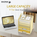 DALTACK 9-Tier Paper Organizer for Desk, Mesh Letter Tray Desk Organizer - Image 2