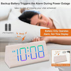 DreamSky Wooden Digital Alarm Clock - Image 6
