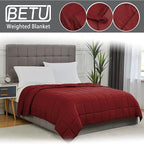 Red Weighted Blanket for Adults 15lbs, Queen Size Cooling Heavy Throw Blanket - Image 5