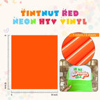 Tintnut Bright Orange Neon Heat Transfer Vinyl, easy cut & weed, stretch - Image 2