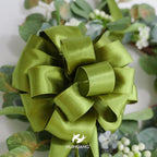 HUIHUANG Olive Green Wired Ribbon 2.5 inch Green Satin Wire Ribbon - Image 7