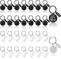 Gisafai 30 Pcs Silver and Black Engravable Metal Keychain Blanks Laser by Gisafai