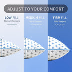 Queen Size Pillow 1 Pack for Sleeping, Cooling Adjustable Memory Foam Pillow - Image 4
