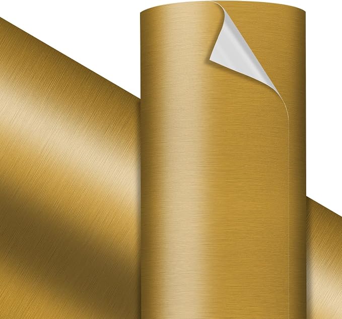 VViViD Premium Gold Brushed Craft Vinyl Roll 1ft x 5ft – Bubble-Free Air by VVIVIDVINYL
