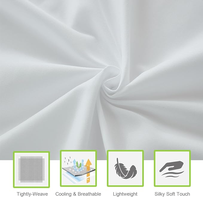 ILAVANDE White Sheets Set 4 Piece, Hotel Luxury Super Soft 1800 Series - Image 3