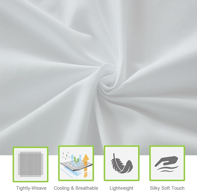 ILAVANDE White Queen Sheets Set 6 Piece, Hotel Luxury Super Soft 1800 Series - Image 4