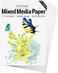 Mixed Media Paper 60 Sheets, 9 X 12 Inches 140 LB/300 GSM Heavyweight Cotton by Magecubiku