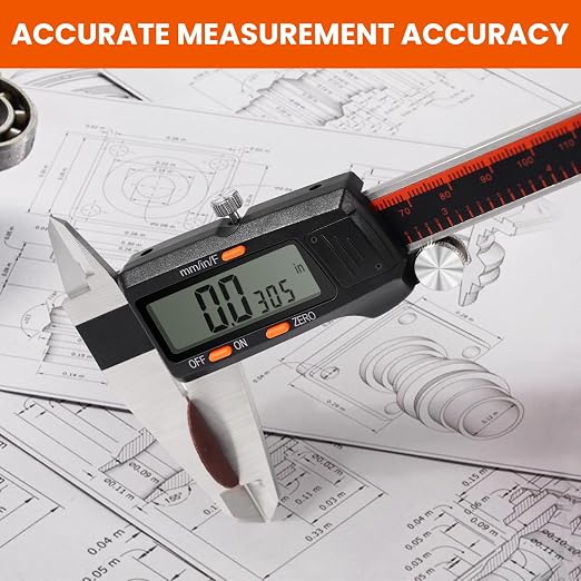 HARDELL Digital Caliper 0-8" Stainless Steel Waterproof Inch/Fractions/mm | - Image 5