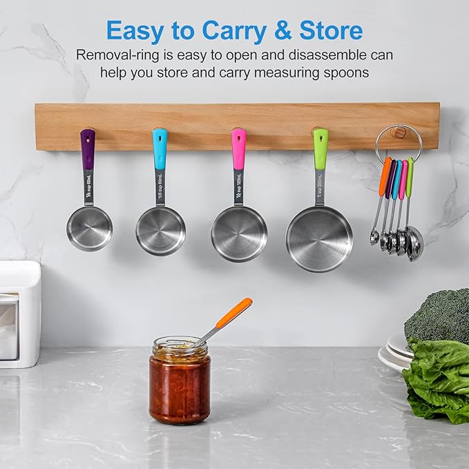 Bopei 13-Piece Measuring Cups and Spoons Set Stainless Steel - Image 6