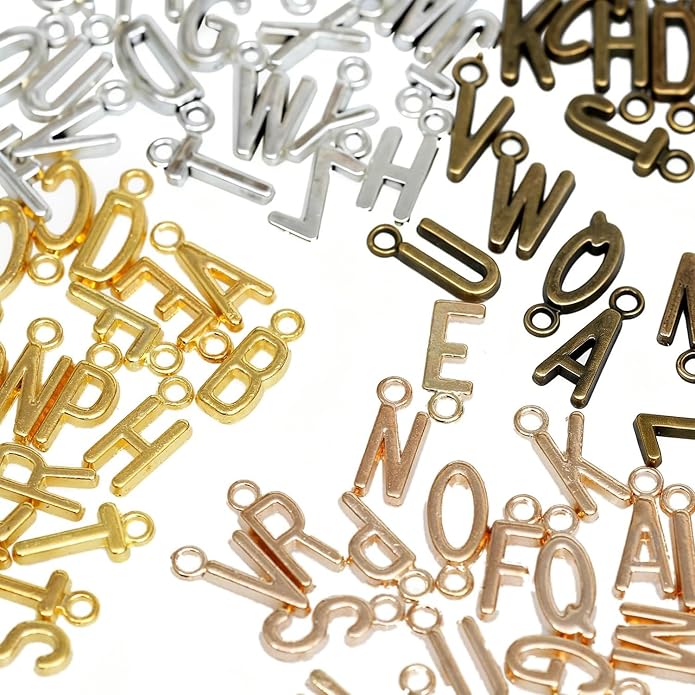 stino 200Pcs A-Z Metal Letter Charms by stino
