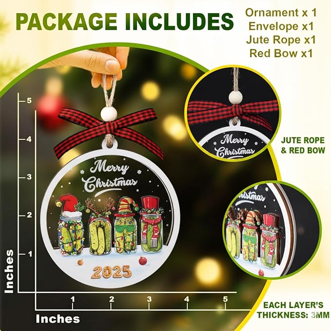 Pickle Jars Ornament – Funny Ornament - Image 2