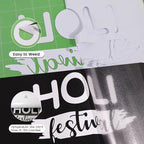 White Glitter HTV Heat Transfer Vinyl, Glitter Iron on Vinyl Roll 10" x 8ft | - Image 3