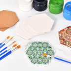 24 Pcs Ceramic Tiles for Crafts White Ceramic Coasters for Crafts - Image 2