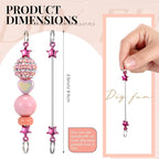 Tondiamo 24 Pcs Beadable Keychain Bars Bulk Blank DIY Metal Beaded Keychain - Image 3