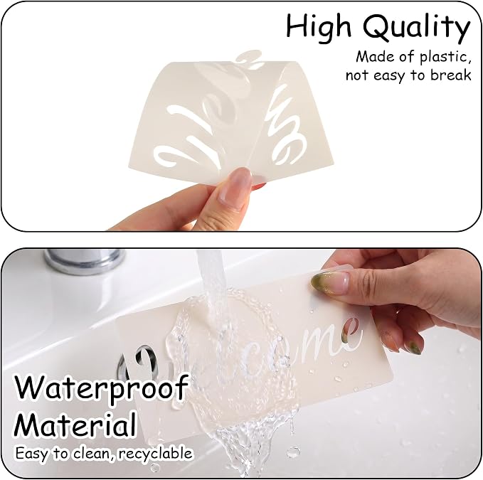 6 Pack Large Welcome Stencils for Painting on Wood, Reusable Vertical Letter - Image 7
