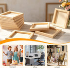 FSWCCK 10 Pack 7 x 7 inch Wood Panel Boards, Unfinished Wood Canvas Panels - Image 7
