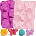 Sakolla 2 Pack Insect Silicone Soap Molds, 6-Cavity Dragonfly Butterfly Ladybug by Sakolla