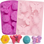 Sakolla 2 Pack Insect Silicone Soap Molds, 6-Cavity Dragonfly Butterfly Ladybug by Sakolla