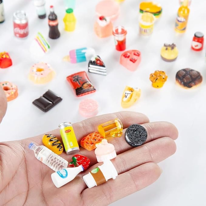 50 Pcs Miniature Food Drink Bottles Soda Pop Cans Pretend Play Kitchen Game - Image 8