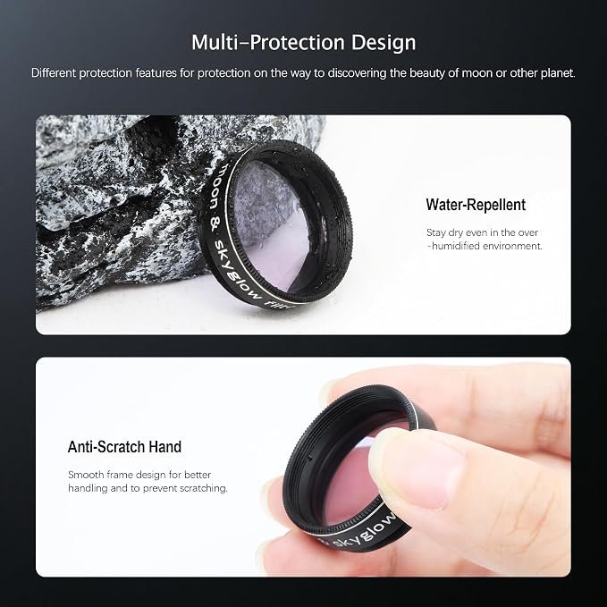 Astromania Moon Skyglow Filter for Telescope 1.25 Inch Lunar Filters | - Image 3