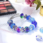 Aipridy European Large Hole Beads, Colorful Glass Charm Beads Set - Image 5