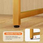 PayLessHere | 63 Inch Computer Desk | White Gold | Office Desk - Image 6