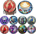 ijbnhd 8 Pack Diamond Art Coasters Kits Animals Diamond Painting Coasters | by ijbnhd