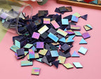 Lanyani Iridescent Mosaic Tiles 200 Pieces Bulk Stained Glass Tile - Image 5