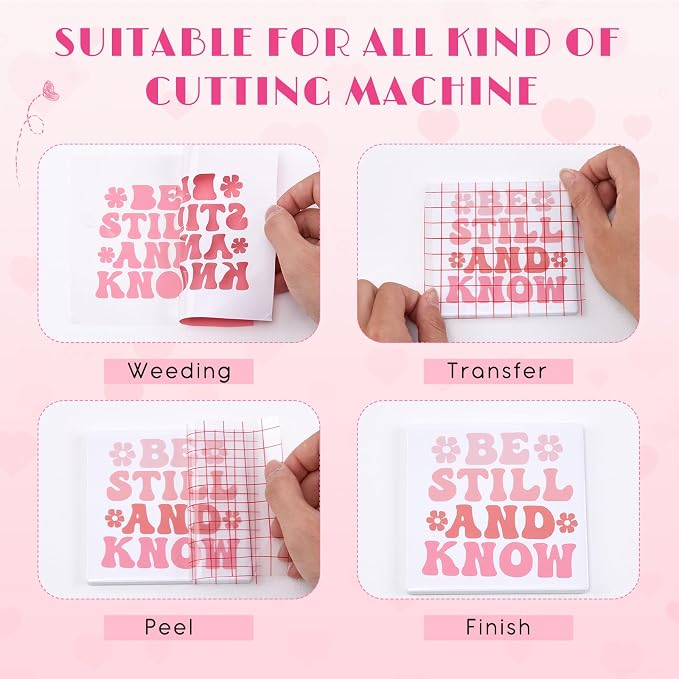 Tintnut Flamingo Pink Permanent Vinyl 8 Sheets 12''x10'' Adhesive Vinyl | Solid - Image 3