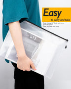 SUNEE Plastic Mesh Zipper Pouch 4.6x9.2 in, Small Water-Resistant Zip Bag - Image 7