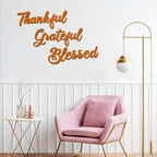 3 Pcs Unfinished Wood Thanksgiving Cutout Thankful Grateful Blessed Word - Image 7