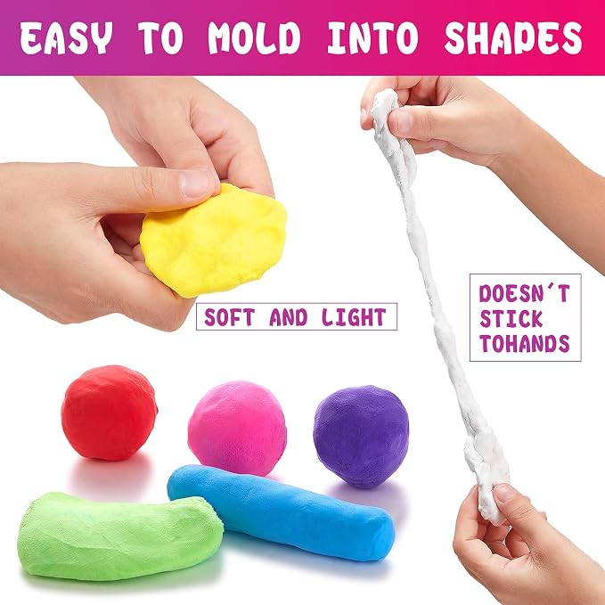 Air Dry Clay Kit for Kids – 24 Colors Non-Toxic Soft Modeling Clay Set | - Image 2