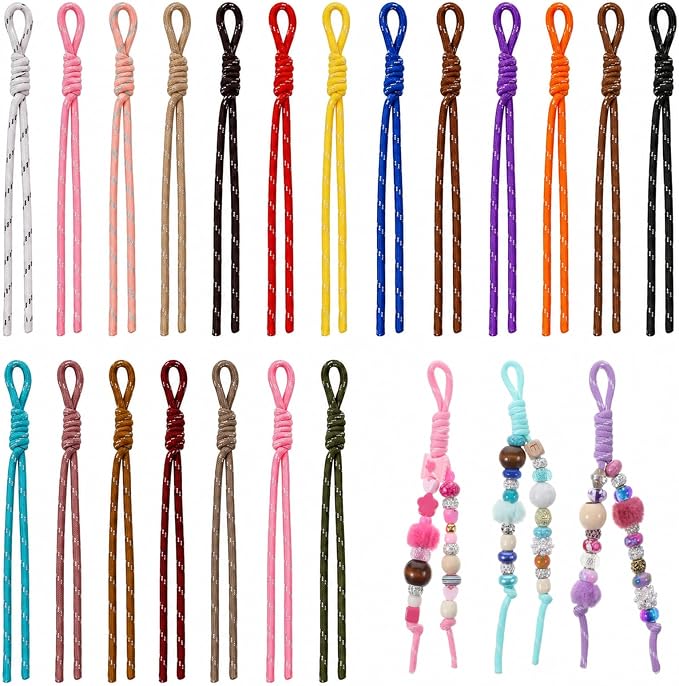20 PCS Rope Keychain Paracord for Keychain Making Paracord Keychains Kit | by Unknown