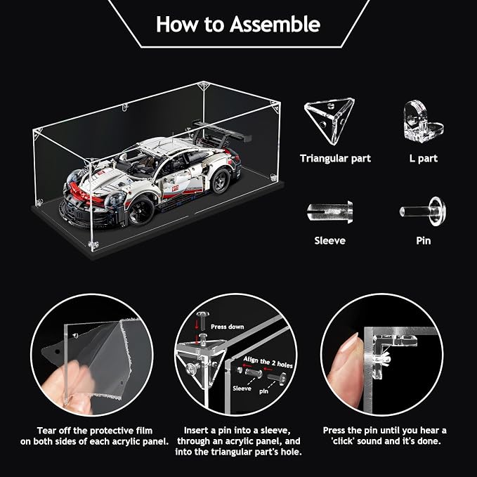 3MM Acrylic Display Case for 1:14 Scale Diecast Car Model Car Thickened Clear - Image 4