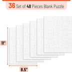 Mr. Pen- Blank Puzzle, 36 Pack, 48 Pieces/Pack, 8.5" x 11", Arts & DIY Crafts - Image 2