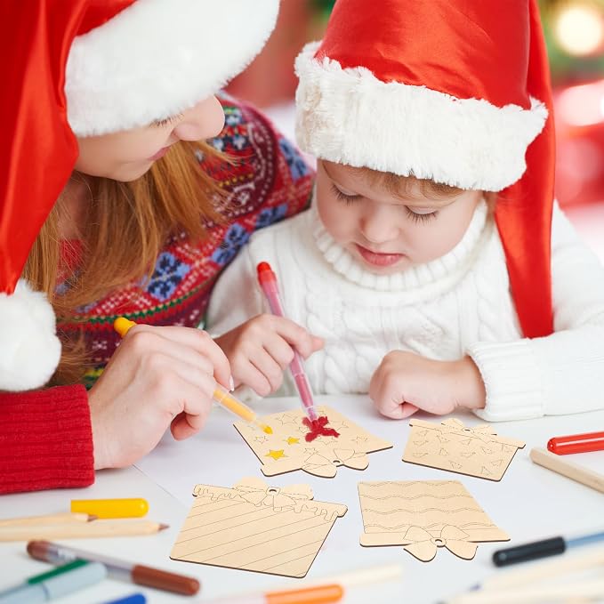 COCHIE Wooden Christmas Ornaments to Paint - Image 7
