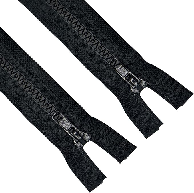 ANPURZII 2PCS #5 21 Inch Black Separating Jacket Zippers by Unknown
