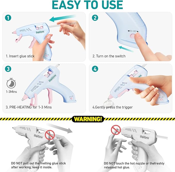 Cordless Hot Glue Gun with 30 Premium Glue Sticks, 90s Fast Heating, 2600mAh - Image 5