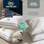 Serta Hotel Collection Bed Pillows King Size Set of 2, 400 Thread Count 100% - Image 3