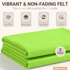 Apple Green Felt Fabric Sheets 18" x 18" 1.6mm Soft Craft Felt | Soft Precut - Image 3