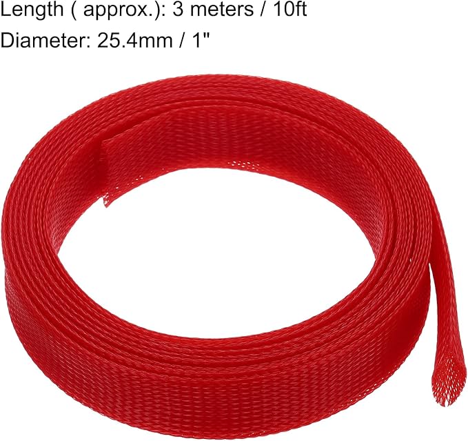 uxcell Expandable Sleeving, 1 9/16-inch 10ft Cable Sleeve - Image 3
