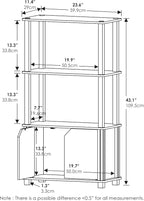 Furinno GO GREEN Storage Shelves, 4-Tier Book Shelf, Display Shelf - Image 3