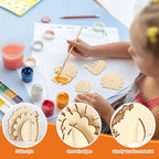COCHIE DIY 3D Turkey Thanksgiving Wood Crafts to Paint, Paintable Unfinished - Image 3